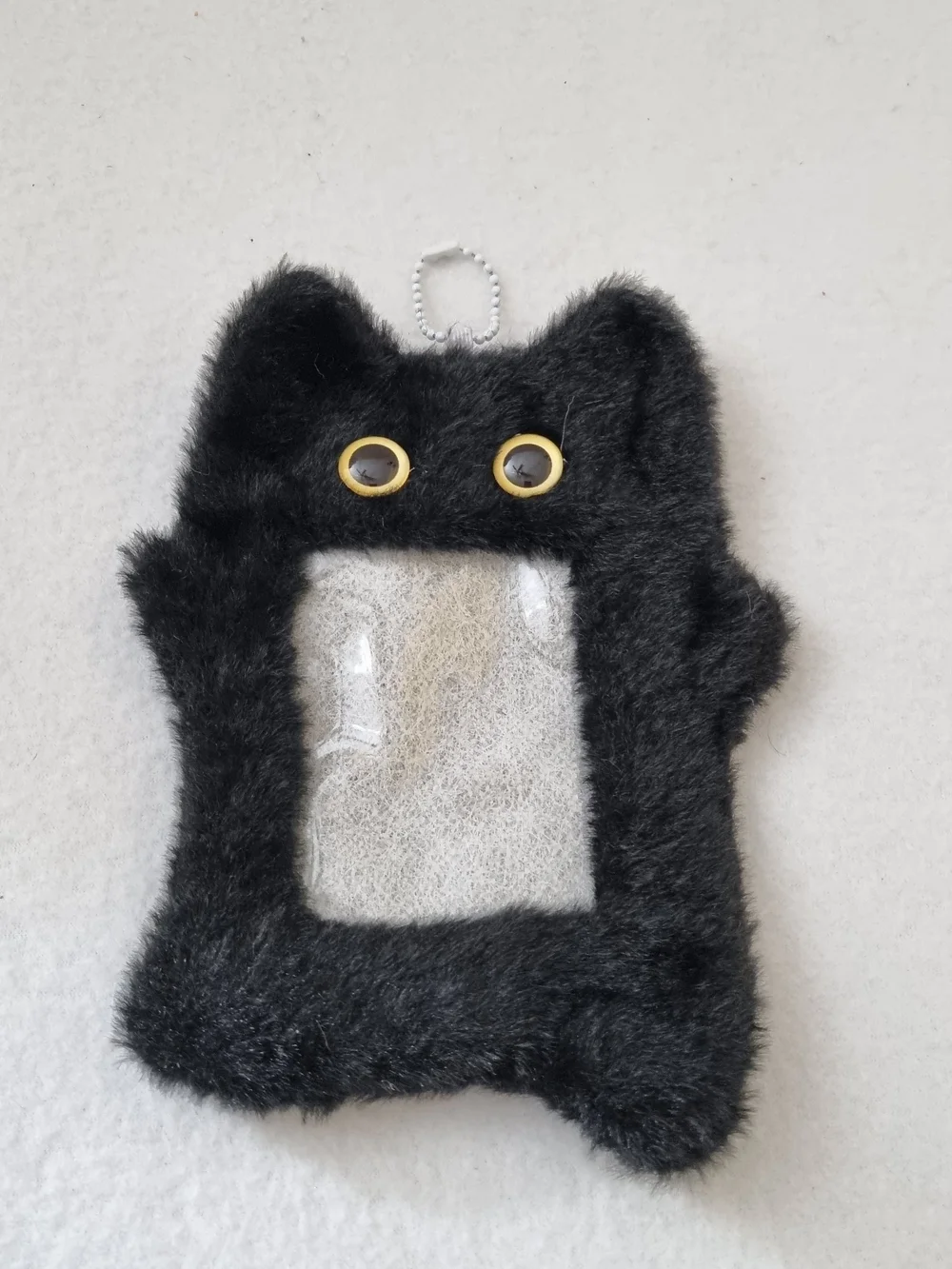Black cat Kpop Fluffy Plushy Photocard Holder ID card holder